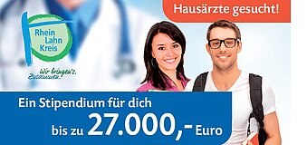 Hausärzte im Rhein-Lahn-Kreis gesucht! Ein Stipendium für dich bis zu 27.000,- €.