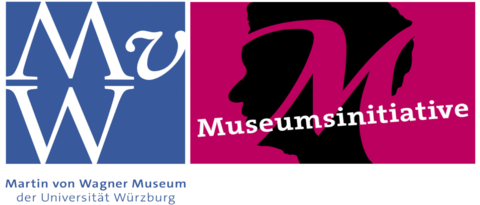 Logo des Martin von Wagner Museums der Uni Würzburg und Logo der zugehörigen Museumsinitiative