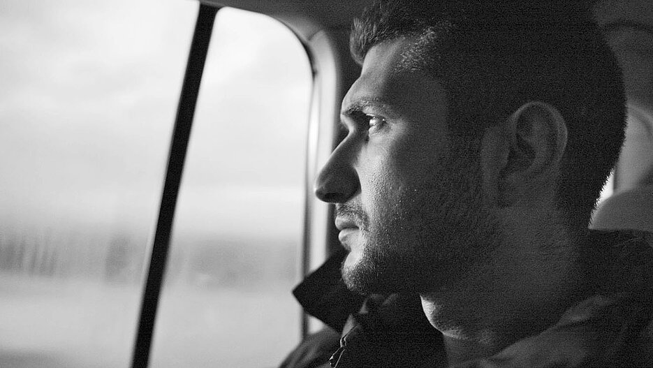 Der syrisch-ukrainische Flüchtling Andriy ist die Hauptperson des Dokumentarfilms "This rain will never stop".