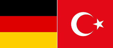 deutsche und türkische Fahne