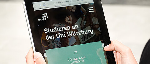 Internetseiten der Uni Würzburg