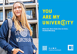 Anzeigenmotiv Abiturzeitung "You are my University" Sommerblau Querformat