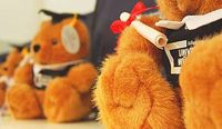 Der Uni-Bär Julius im Uni-Shop