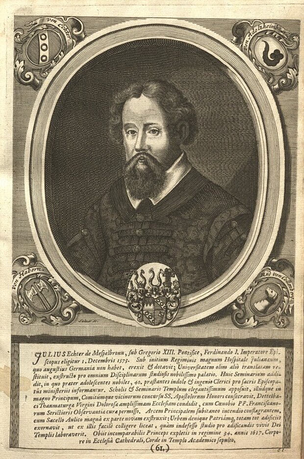 Julius Echter von Mespelbrunn. Kupferstich Johann Salver.