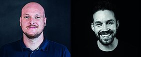 Die Gäste des digitalen Alumni-Einblicks (von links): Julien Bobineau und Robert Högerle. 