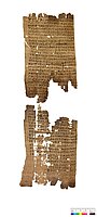Hier sieht man die Vorderseite des mittelbraunen Papyrus.