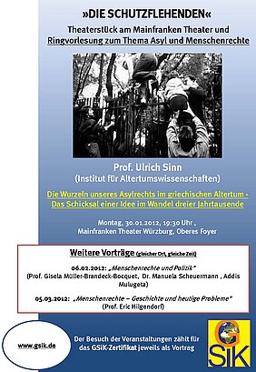 Plakat (oben) und Informationen/Termine (unten)