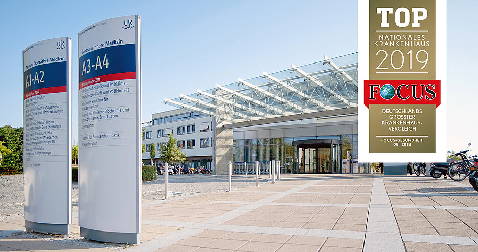 Eingangsbereich des Uniklinikums Würzburg