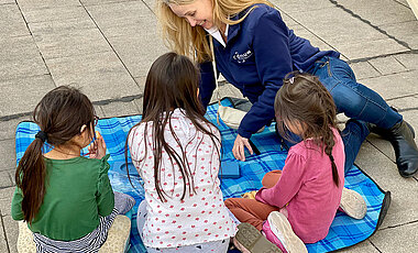 Auch für Vorschul- oder Grundschulkinder hatte das Team Aufgaben vorbereitet.