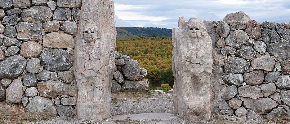 Das Sphinx-Tor in der Hethiterhauptstadt Boğazköy-Hattusa.