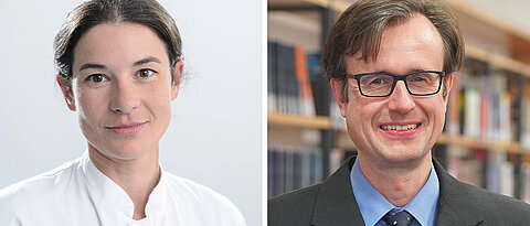 Dr. Anna Laura Herzog von Uniklinikum Würzburg und Professor Holger von Jouanne-Diedrich von der Technischen Hochschule Aschaffenburg.