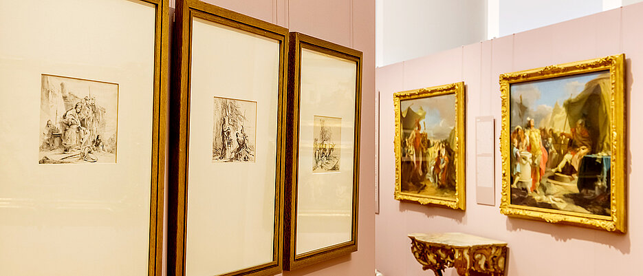 Sichtachsen allerorten: Von Tiepolos Capricci wandert der Blick in der Sonderausstellung zu seinen Bildern aus der römischen Geschichte.