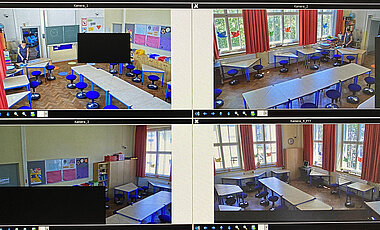 Mehrere Kameras und ein Live-Stream ermöglichen den ungestörten Blick ins Uni-Klassenzimmer.