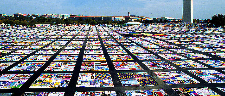 Der AIDS Memorial Quilt erinnert in den USA an Menschen, die an AIDS gestorben sind. 