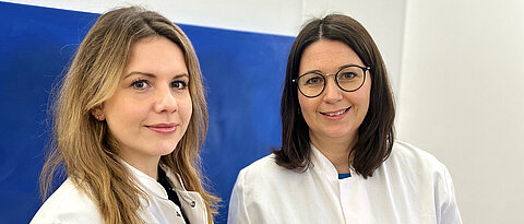 Freya Lanczik (links) und Andrea Gehrmann koordinieren die Studie UPlusE am Universitätsklinikum Würzburg.