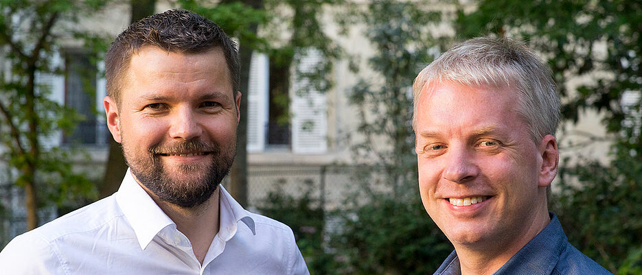 Valentin Bruttel (l.) und Jörg Wischhusen sind die Köpfe hinter dem Projekt „AIM Biologicals.