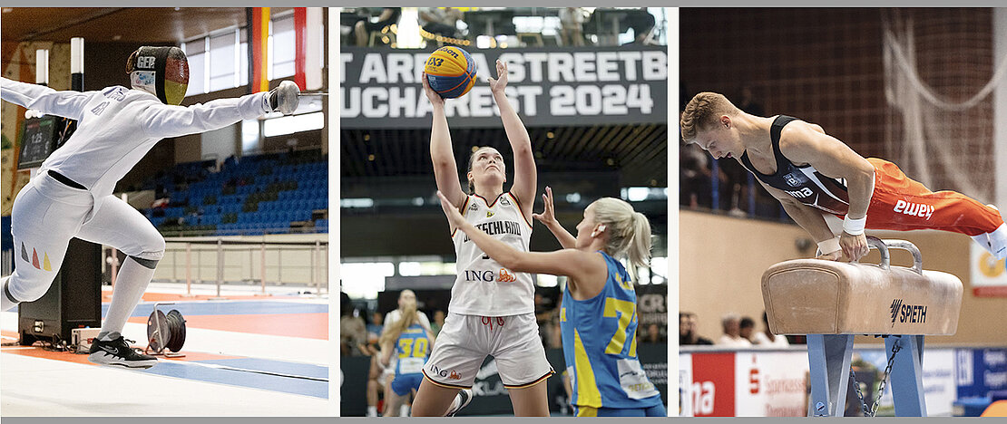 Sportlich unterwegs: Michael Trebis Paula Wenemoser und Sascha Wilhelm. 