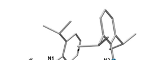 Molekül mit einer Bor-Bor-Dreifachbindung, erstmals synthetisiert von Chemikern der Universität Würzburg. Bild: Rian Dewhurst / Krzysztof Radacki