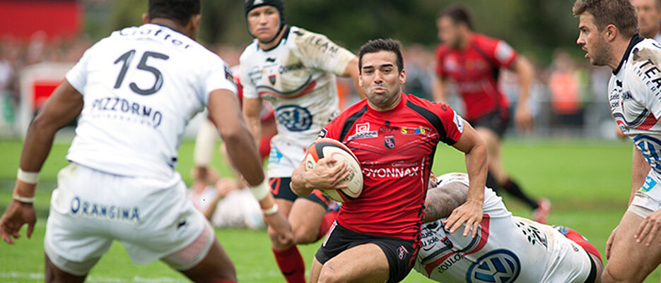 Rugbyspieler im Wettkampf. (Foto: Fanny Schertzer / Wikimedia Commons, CC BY 3.0)