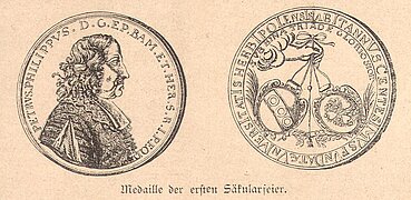 Medaille der ersten Säkularfeier (Alma Julia. Illustrierte Chronik ihrer dritten dritten Säkularfeier)