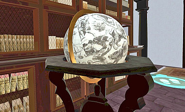 In dem nach Plänen von Balthasar Neumann gestalteten Bibliothekssaal hat es bestimmt auch solch einen Globus gegeben.