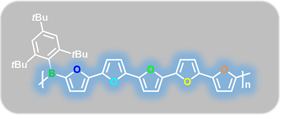 Beispiel für ein borhaltiges Polymer auf Furanbasis.