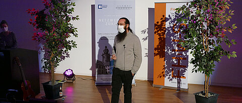 Diego D'Angelo, Gewinner des Science Slam 2020 (Foto FHWS / Bolza-Schünemann)