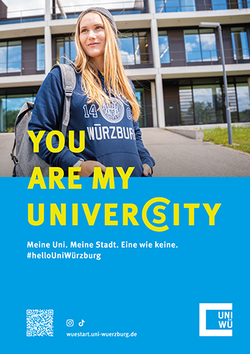 Anzeigenmotiv Abiturzeitung "You are my University" Sommerblau Hochformat