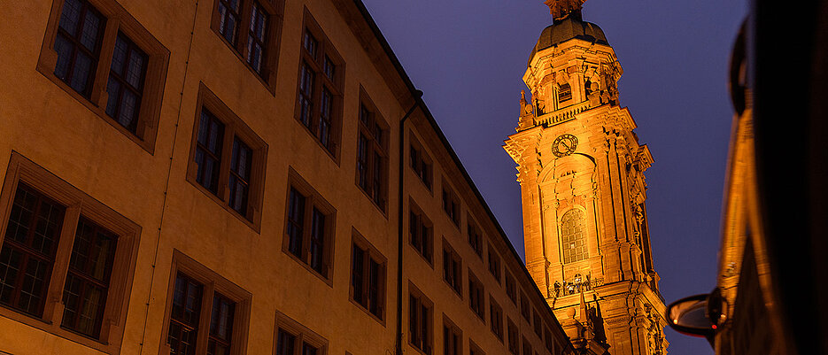Im Advent gibt es Musik vom Turm der Neubaukirche. Das Foto entstand bei der Premiere des Turmblasens 2021.