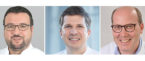 Thomas Musacchio, Oliver Andres und Henner Morbach (von links) leiten am Uniklinikum Würzburg die drei Fachzentren, die nun in Europäische Referenznetzwerke aufgenommen wurden.