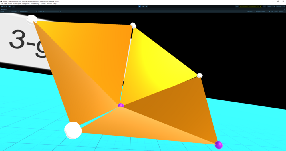 Screenshot der VR Anwendung mit 3D-Struktur