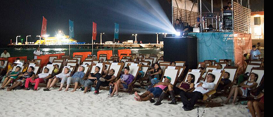 In Lateinamerika besitzt das Kino einen viel höheren Stellenwert als in Deutschland. Hier ein Foto vom Riviera Maya Film Festival in Mexiko, das über 130.000 Besucher hatte.