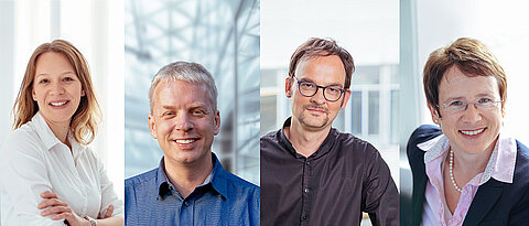 Das CatalYm-Gründungsteam (v.l.): Tina Schäfer, Jörg Wischhusen, Markus Haake und Benedikte Hatz.