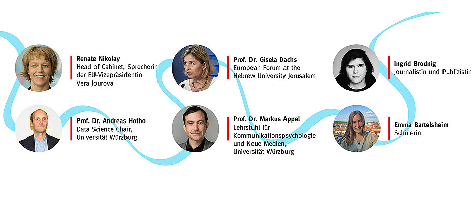 Die Teilnehmenden der Podiumsdiskussion über Fake News in Zeiten von Corona.