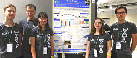 Vor Ort in Boston: Die Würzburger Vertreter des iGEM-Teams.