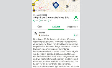 Die Kommentare zu den einzelnen Routen sind bisher äußerst positiv. (Alle Bilder/Screenshots: Uni Würzburg)