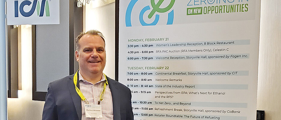 Markus Wimmer auf der National Ethanol Conference der US Renewable Fuels Association in New Orleans im Februar 2022.