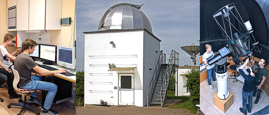 In der Hans-Haffner-Sternwarte arbeiten Schüler des Friedrich-Koenig-Gymnasiums an der Speerspitze der Wissenschaft mit.