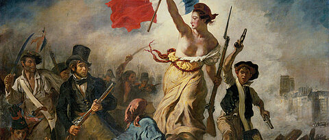 Eugène Delacroix, Die Freiheit auf den Barrikaden (La Liberté), 1830, Paris, Musée du Louvre.