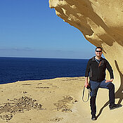 Daniel Wirth auf einer realen Exkursion – im Januar 2020 auf Malta.