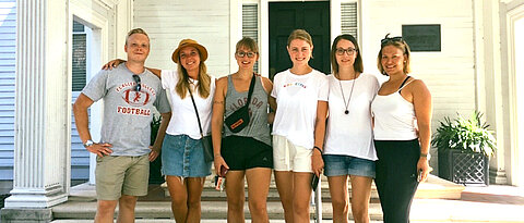 Fünf Studentinnen und ein Student aus Würzburg waren in Florida dabei (v.l.): Etienne-Fabrice Hees, Laura Slesiona, Katja Ruete, Annika Fleck, Leonie Dahms und Maren Dürrschmid.