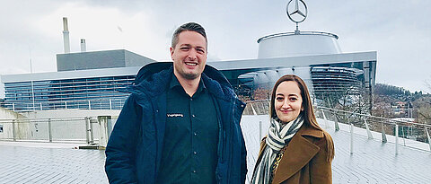 Die JMU-Alumni Markus Vogelgsang und Jana Kail haben Wirtschaftswissenschaften und Slawistik studiert und arbeiten heute für einen deutschen Automobilhersteller. Im Projekt „Moscovia“ sind sie am Aufbau einer Produktionsanlage für Pkw in Moskau beteiligt. 