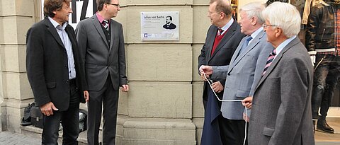 Gruppenfoto mit Friedrich Schwab, Marcus Holtz, Alfred Forchel, Walter Eyckmann, August Heidland