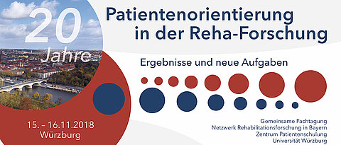 Bildausschnitt vom Faltblatt zur Tagung „Patientenorientierung in der Reha-Forschung“.