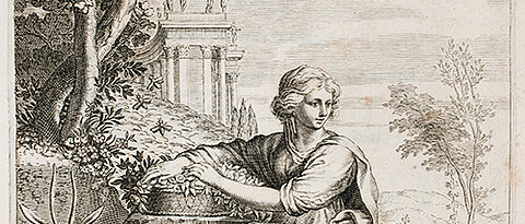 The Pudicitia ("modesty"), an early engraving of Matthäus Greuter from the Strasbourg period