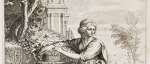 Illustration aus dem Gedichtbuch „Documenti d‘amore“ des Francesco da Barberino; Stich von Johann Friedrich Greuter. (Bild: Martin-von-Wagner-Museum)