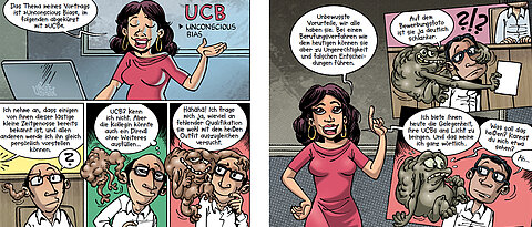 Das neue Comic-Heft der Gender Equality Academy beschäftigt sich mit Unconscious Bias - unterbewusste Vorturteile.