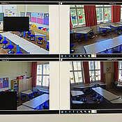 Mehrere Kameras und ein Live-Stream ermöglichen den ungestörten Blick ins Uni-Klassenzimmer. (Foto: privat)