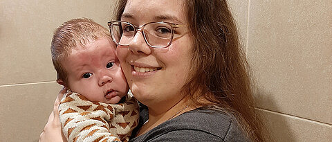 Den schweren Verlauf der Covid-19-Erkrankung während der Schwangerschaft hat Melissa Wanner auf der Intensivstation der Uniklinikum Würzburg überlebt und im Dezember ihren gesunden Sohn Kilian zur Welt gebracht.