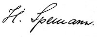 Signature of Hans Spemann